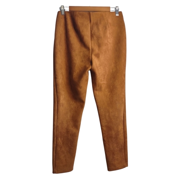 Dressbarn Women's Brown Faux Suede Tapered Pants Size Small - Picture 2 of 6